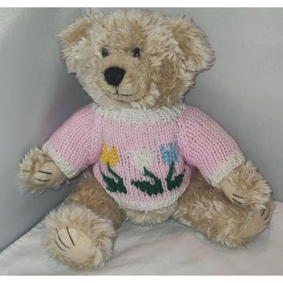 Vintage 2002 Goody Bear Tan Movable Limbs Teddy 12" - Picture 1 of 5